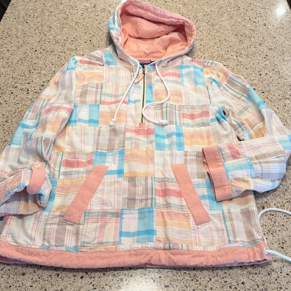 Vineyard Vines Zip Pullover Plaid Patchwork Jacket - image 1
